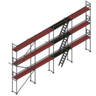   Homlokzati állvány szett 100,8 m2 fa pallóval (8,4 m x 12 m)