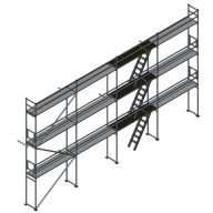   Homlokzati állvány szett 100,8 m2 fém pallóval (8,4 m x 12 m)