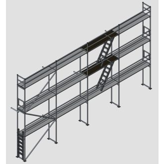   Homlokzati állvány szett 100,8 m2 fém pallóval (8,4 m x 12 m)