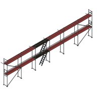   Homlokzati állvány szett 115,2 m2 fa pallóval (6,4 m x 18 m)