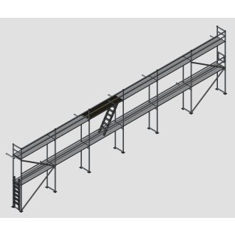   Homlokzati állvány szett 115,2 m2 fém pallóval (6,4 m x 18 m)