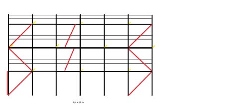 Homlokzati állvány szett 115,2 m2 fém pallóval (6,4 m x 18 m)