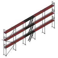   Homlokzati állvány szett 126 m2 fa pallóval (8,4 m x 15 m)