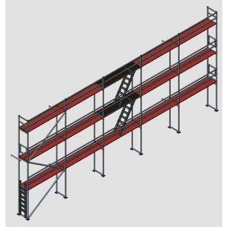   Homlokzati állvány szett 126 m2 fa pallóval (8,4 m x 15 m)