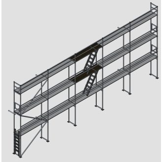   Homlokzati állvány szett 126 m2 fém pallóval (8,4 m x 15 m)