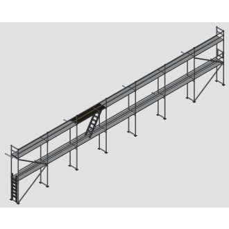   Homlokzati állvány szett 134,4 m2 fém pallóval (6,4 m x 21 m)