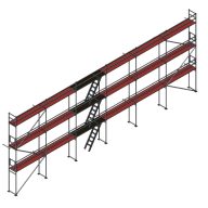   Homlokzati állvány szett 151,2 m2 fa pallóval (8,4 m x 18 m)