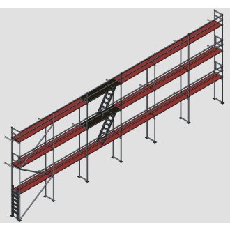   Homlokzati állvány szett 151,2 m2 fa pallóval (8,4 m x 18 m)