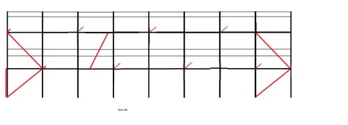 Homlokzati állvány szett 153,6 m2 fa pallóval (6,4 m x 24 m)