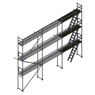   Homlokzati állvány szett 75,6 m2 fém pallóval (8,4 m x 9 m)
