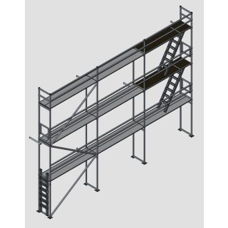   Homlokzati állvány szett 75,6 m2 fém pallóval (8,4 m x 9 m)