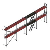   Homlokzati állvány szett 76,8 m2 fa pallóval (6,4 m x 12 m)